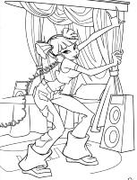 A coloring page of winx club